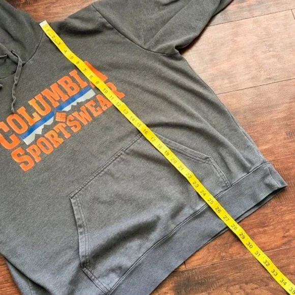 Columbia Grey & Orange Logo Pullover Hoodie - Men's XL - Picture 10 of 11